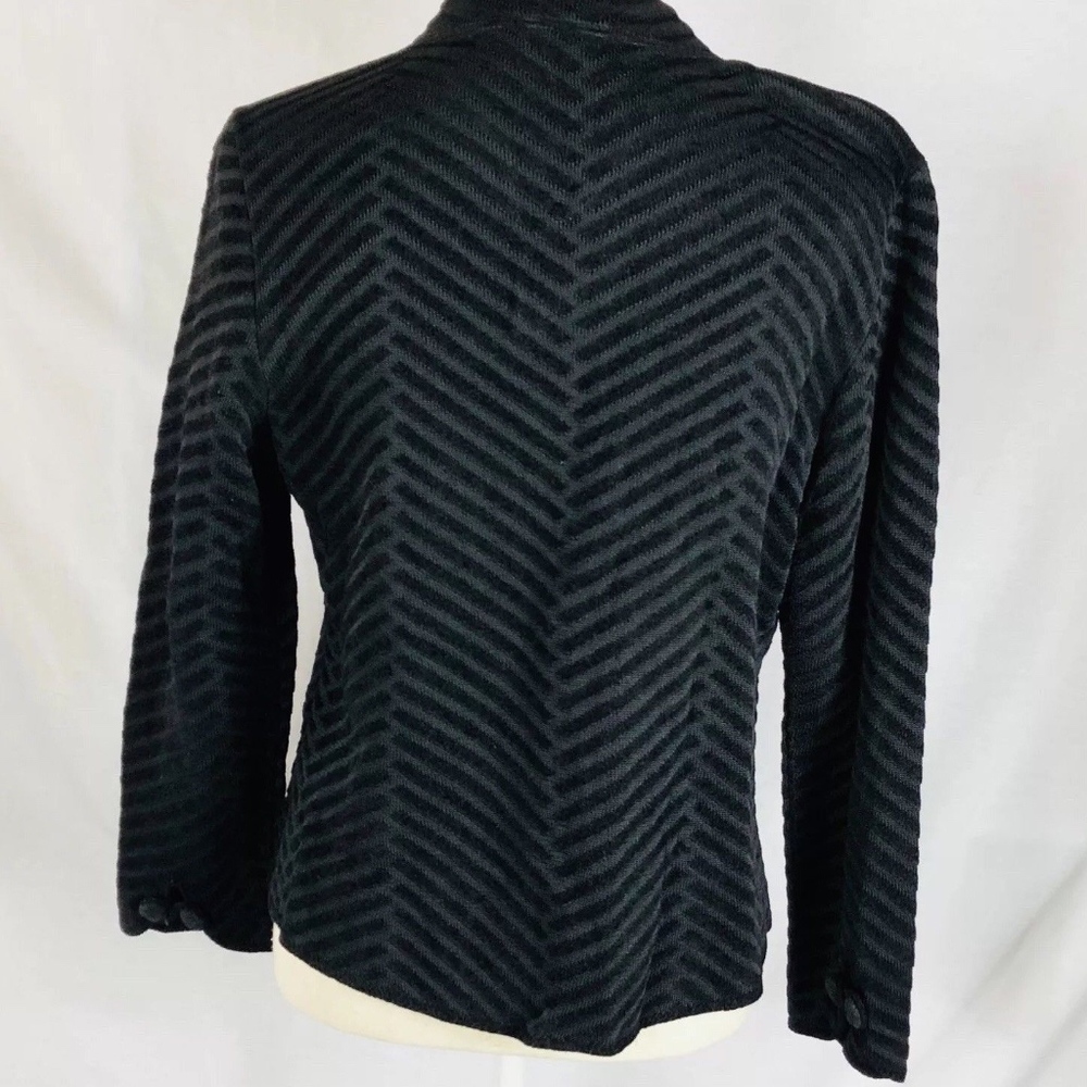 💼 Brenda French Rap Black Textured  Jacket 2 - Picture 5 of 8